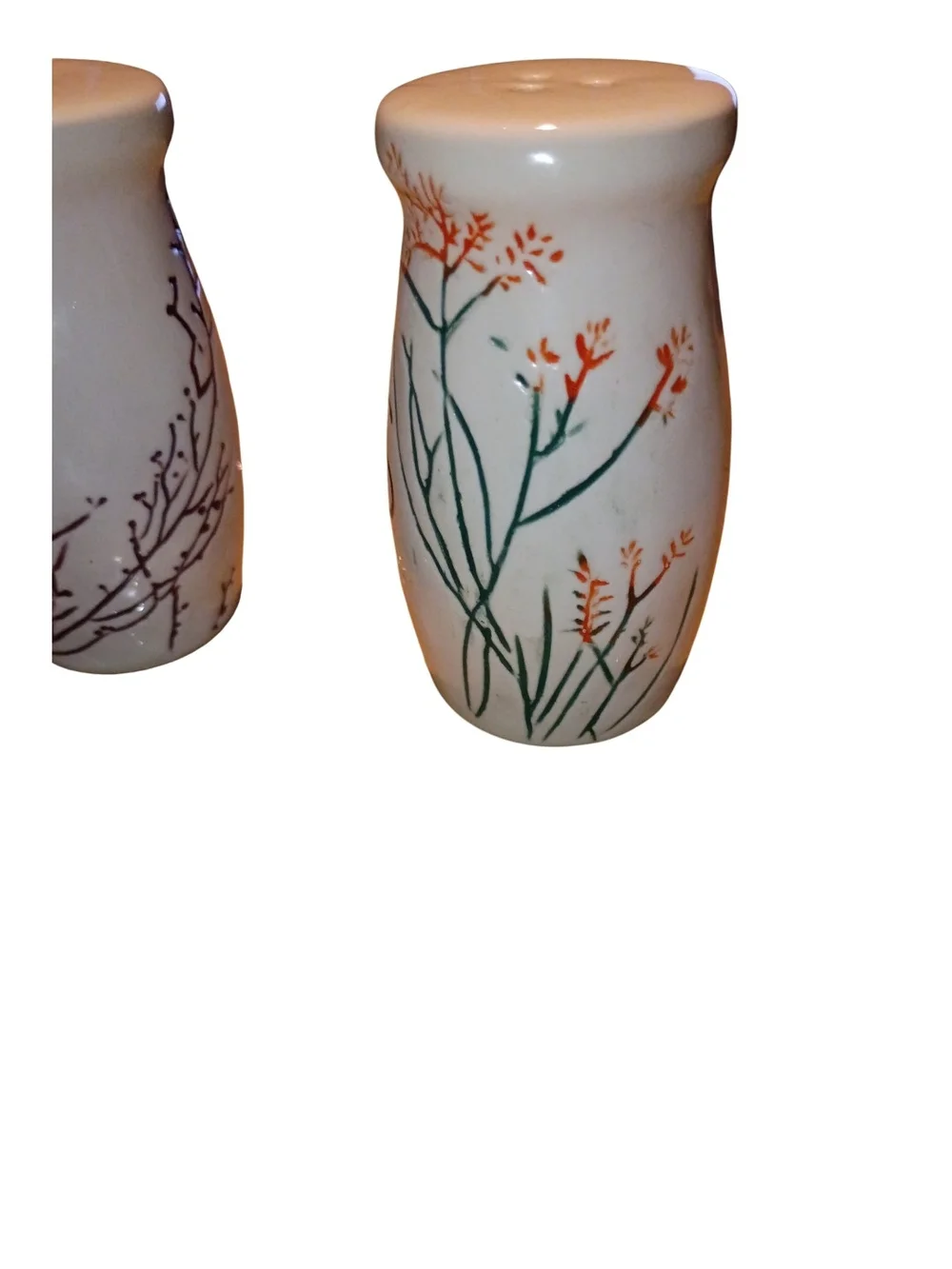 Anthropologie Dagny Salt & Pepper Shaker with Floral Branches